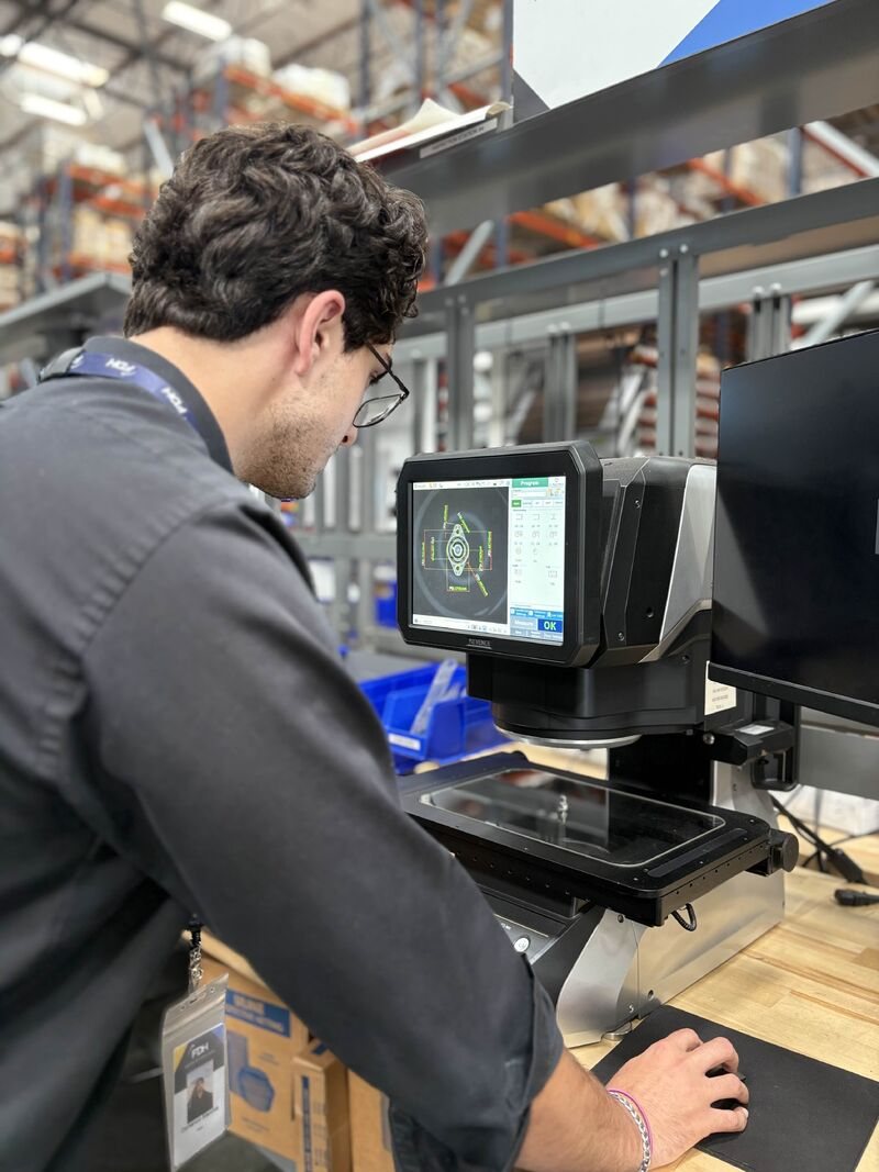 Domenico using a Keyence optical inspection system